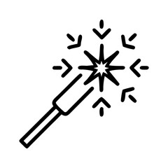 Glossy Spark Icon Combination Design
