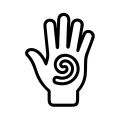 Hand with Spiral Icon Design