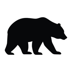 Bear Silhouette in Minimalist Style