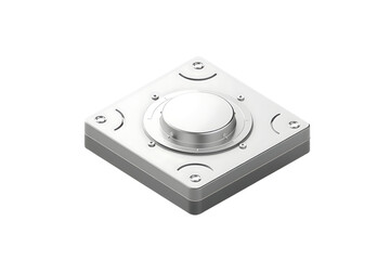 Fototapeta premium Metal button isometric images, photos, illustration, horizontal