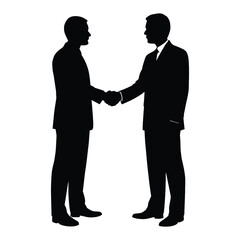 Business man Handshake in Silhouette
