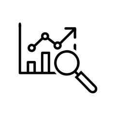 Magnifying Chart Icon Design