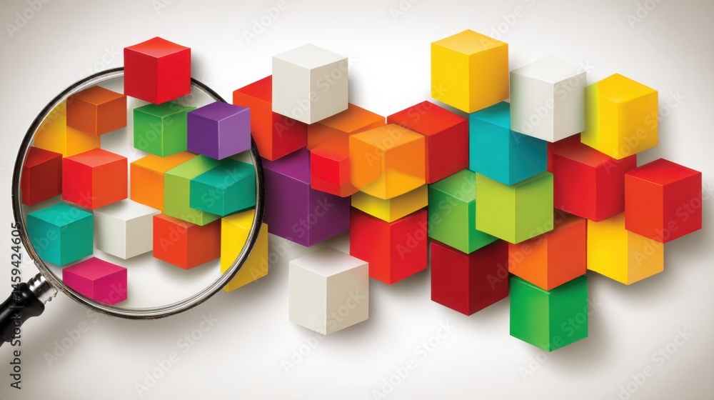 Aufkleber a series of magnified data insights transforming raw information into actionable strategies for busi