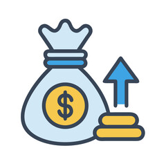 Money Bag Profit Icon Design