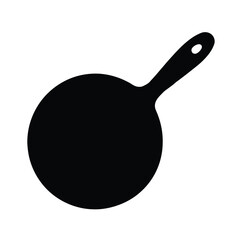 Frying Pan Silhouette. vector illustration 