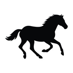 Galloping Horse Silhouette. vector illustration 
