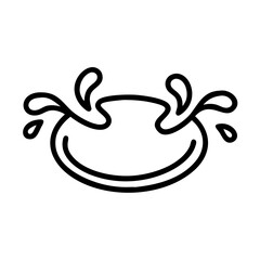 Fototapeta premium Oval Water Splash Icon Design