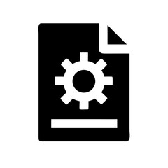 Paper with Gear Icon Design