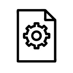 Paper with Gear Icon Design