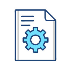 Paper with Gear Icon Design