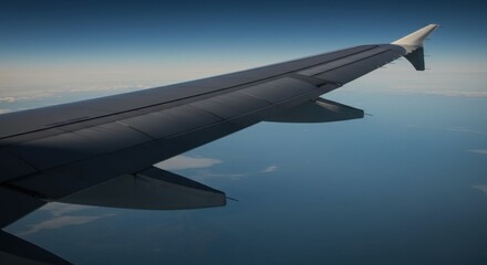 Obraz premium Airplane Wingtip Curves with Soft Side Lighting