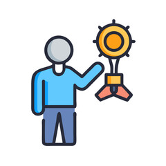 Person with Award Icon Design