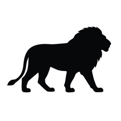 Majestic Lion in Motion. vector illustration 
