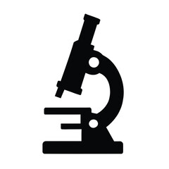 Microscope Silhouette. vector illustration  