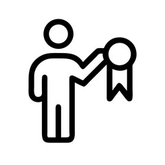 Person with Award Icon Design