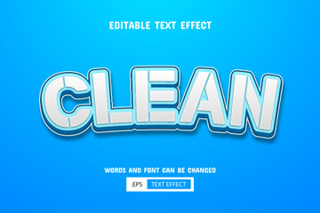 Clean text - editable 3d text effect