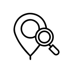 Search Location with Light Icon Design