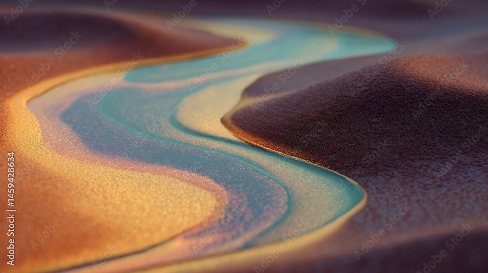 Aufkleber abstract digital art piece that appears to be a close-up of a wave-like pattern. the wave is made up