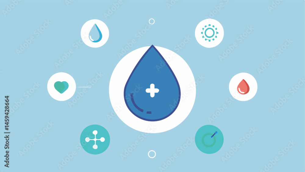 Poster ingredient highlight an infographicstyle vector showing a droplet containing exosomes above a list o