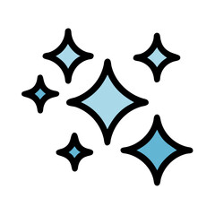 Shiny Accent with Diamond Sparkle Icon Design