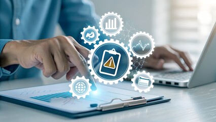 Risk management and assessment for business investment, Risky business risk management control and strategy. forecasting evaluation financial business concept. 