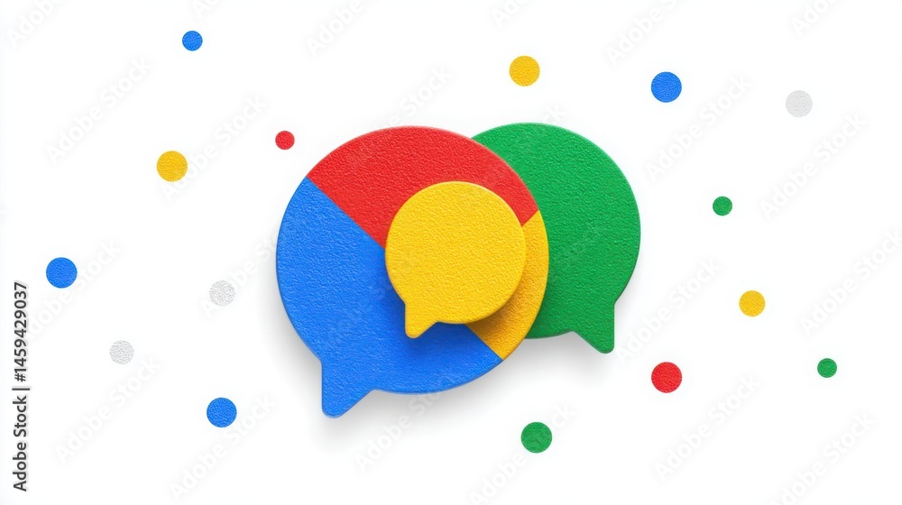 Aufkleber communication innovation: a speech bubble featuring a representing ai in messaging and mentoring