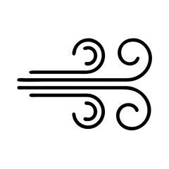 Single Swirl Wind Gust Icon Design