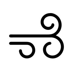 Single Swirl Wind Gust Icon Design