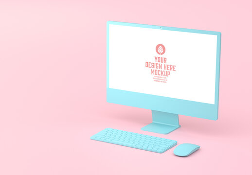 3D Computer Concept Mockup