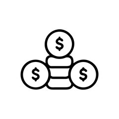 Stacked Coins Money Icon Design