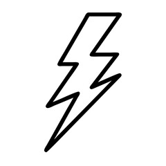 Straight Lightning Bolt Icon Design