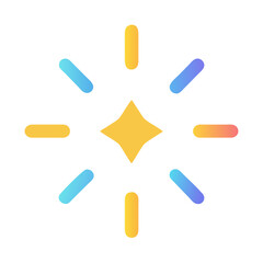 Symmetrical Shine Light Composition Icon Design