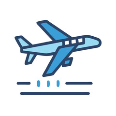 Takeoff Aircraft Flight Icon Design