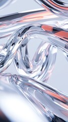 Abstract smooth glossy translucent fluid shapes