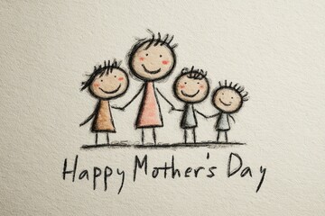 Heartwarming family photo moment celebrating happy mothers day home illustration cheerful atmosphere close-up