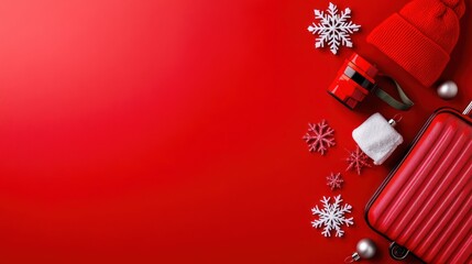 Red Christmas Travel Essentials: Festive Getaway