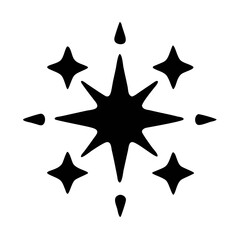 Twinkle Burst with Sharp Corners Icon Design