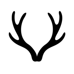 Upright Curved Antlers Icon Design
