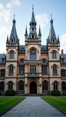 Obraz premium Gothic castle facade with intricate details