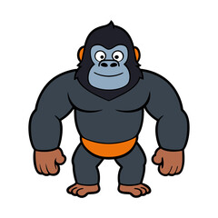 Fototapeta premium Download Gorilla Vector Art Illustration Eps File For Design.