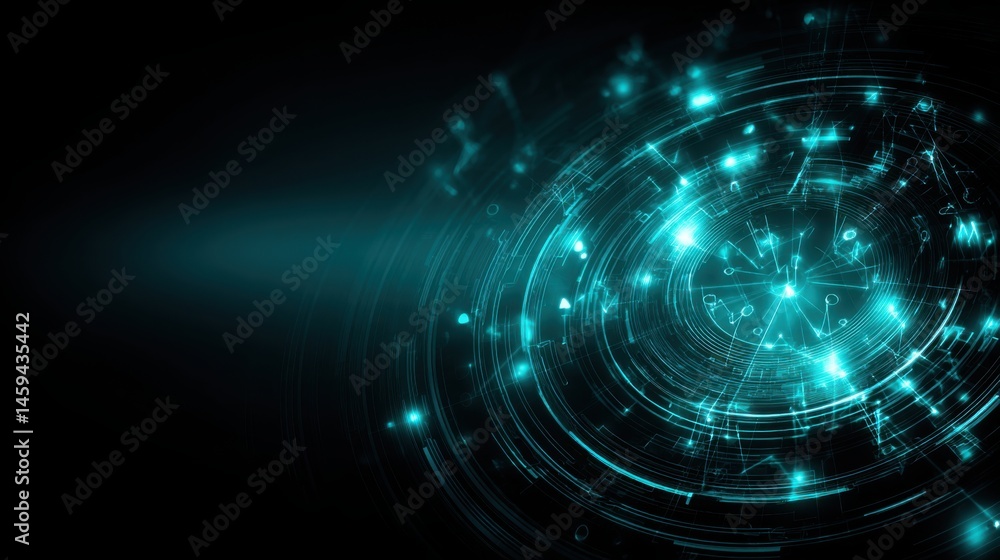 Poster abstract blue and black background with subtle gradients creating a modern and sophisticated visual 