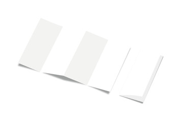 Stylish blank brochure mockup on neutral background. A clean and modern template perfect for branding, marketing, and presentations. Ideal for showcasing corporate identity and print materials.