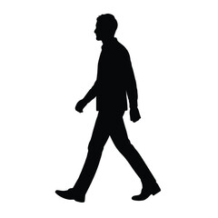 Silhouette of a Man Walking