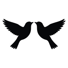 Soaring Bird Silhouette. vector illustration 