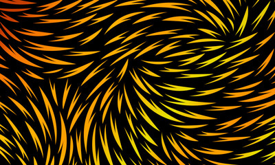 Abstract gold fur texture pattern on black background. luxury stylish background.