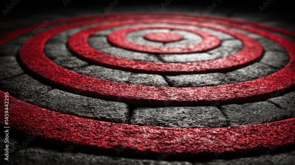 Poster a striking red and black spiral representing automated fibonacci extension planner icon concept desi