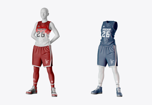 Female Basketball Kit Mockup