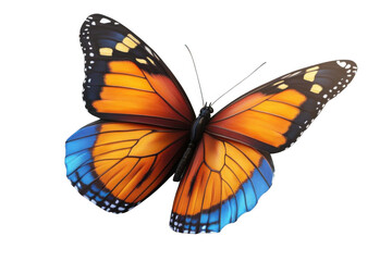 Naklejka premium Graceful Butterfly Soars, A Delicate Dance of Colors and Nature's Flight