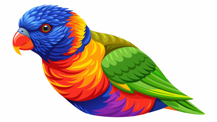 Vibrant Rainbow Lorikeet Bird Illustration