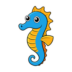 Fototapeta premium Download Seahorse Vector Art Illustration Eps File For Design.